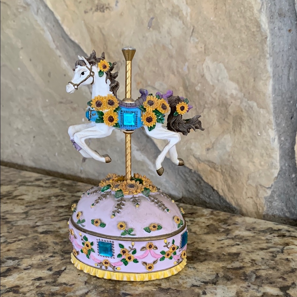 Charming Carousel Horse Music Box “Courtney” Painted Ponies Collection